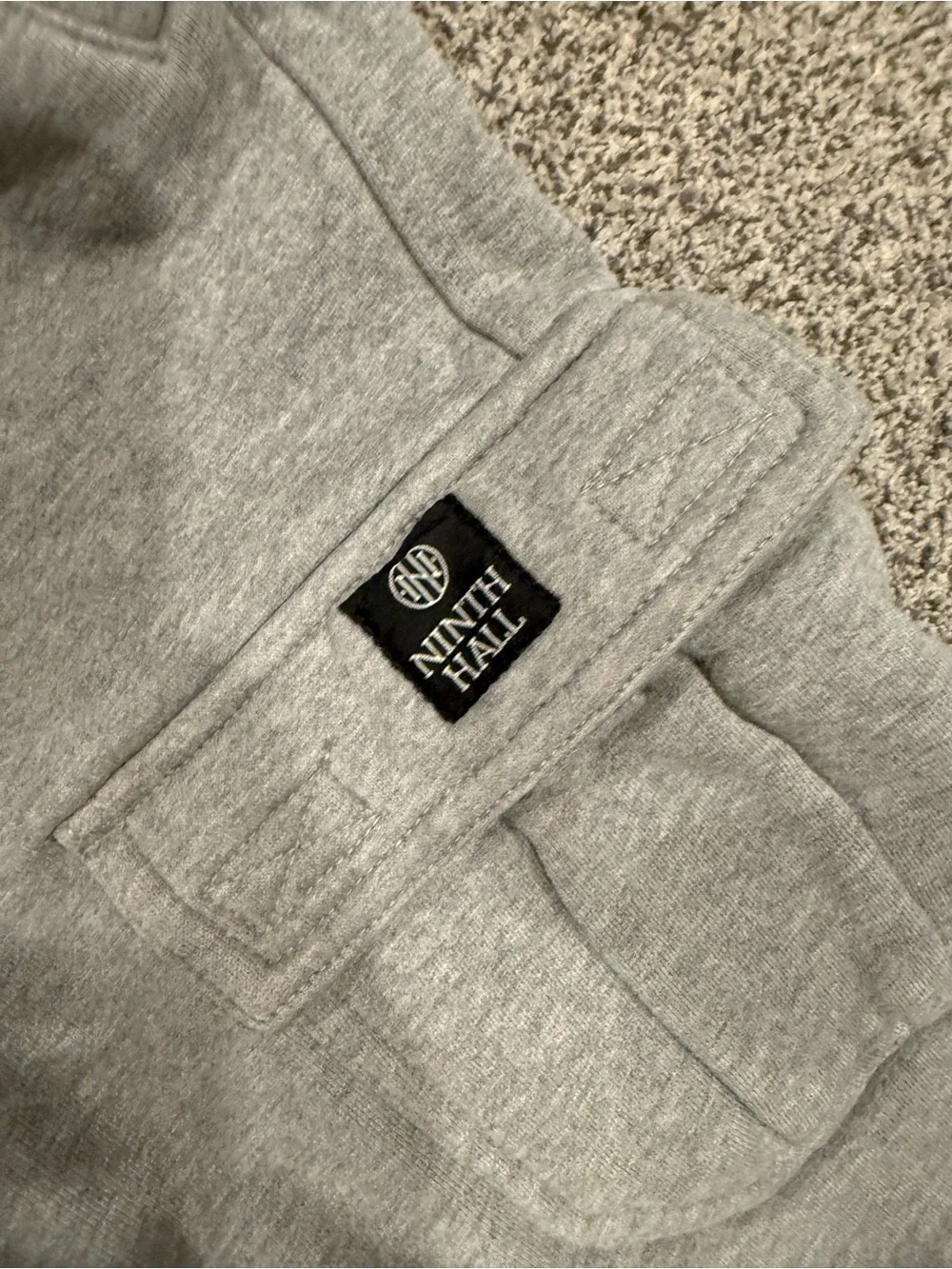 Ninth Hall Kids Gray Cargo Sweat Joggers with Cargo Pockets
